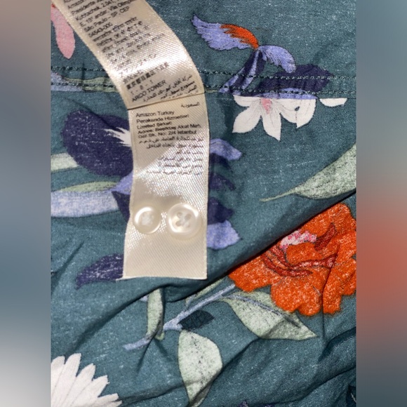 Goodthreads Poplin Floral Hawaiian Short sleeve button-down men's shirt XLARGE - Picture 14 of 16